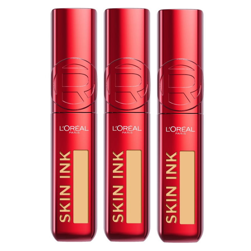 3x L'Oreal Paris Infallible Skin Ink 2 in 1 Foundation Concealer 15ml 260 Warm