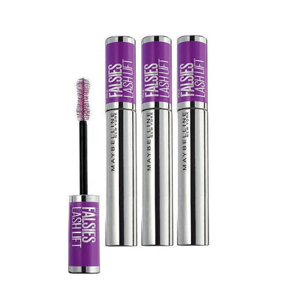 3x Maybelline The Falsies Lash Lift Mascara Washable 9.6ml Blackest Black