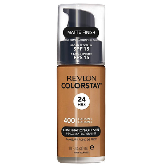 Revlon Colorstay Makeup Combination/Oily Skin Foundation 400 Caramel - Makeup Warehouse Australia 