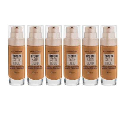 6x Maybelline Dream Satin Liquid Foundation Hydrating Serum 53 Classic Tan