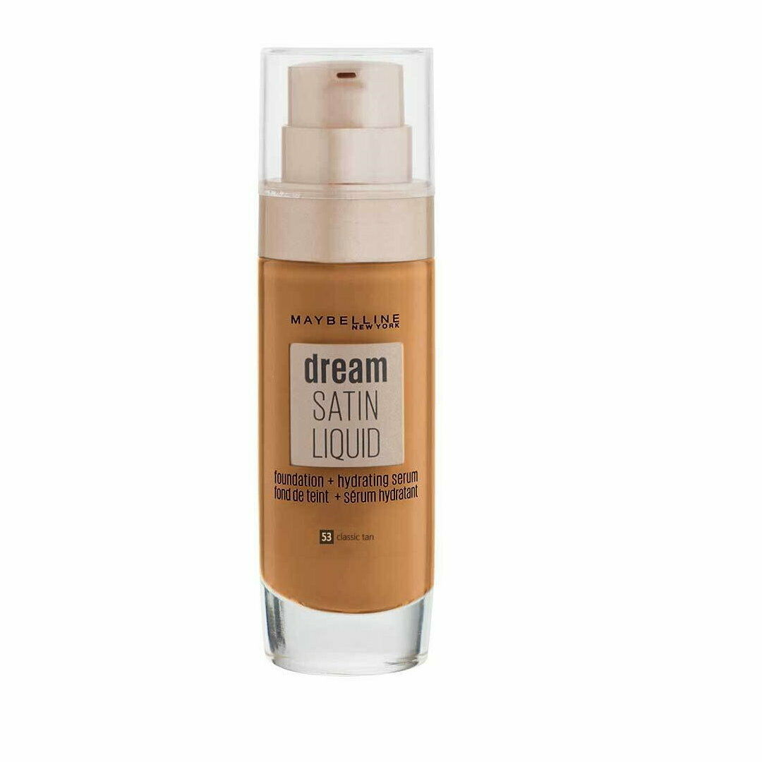 Maybelline Dream Satin Liquid Foundation / Hydrating Serum 53 Classic Tan - Makeup Warehouse Store Online 
