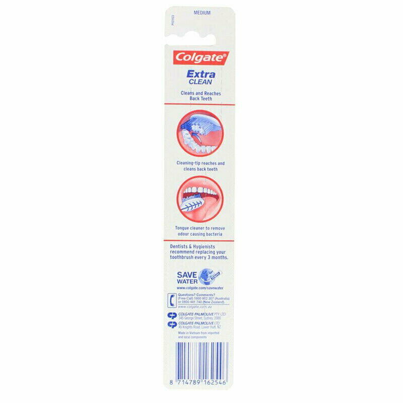 COLGATE Extra Clean Toothbrush MEDIUM BRISTLE Oral Dental