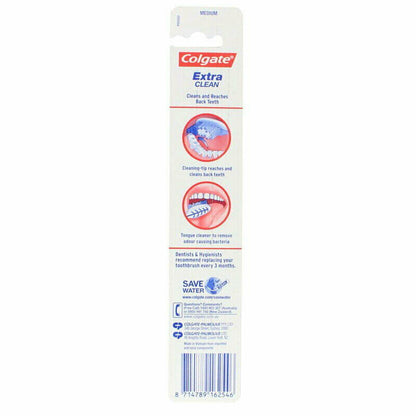 COLGATE Extra Clean Toothbrush MEDIUM BRISTLE Oral Dental