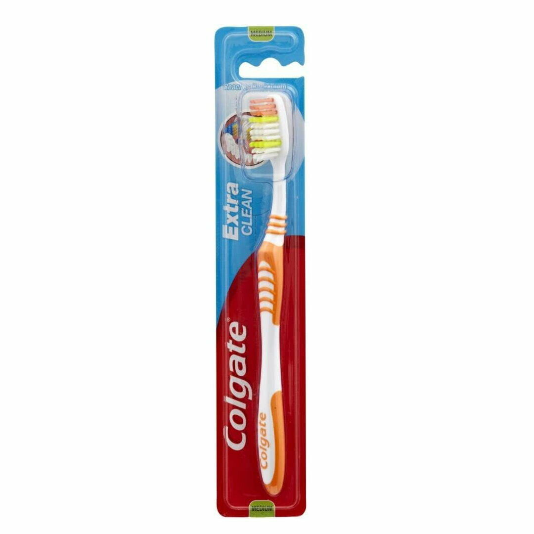 COLGATE Extra Clean Toothbrush MEDIUM BRISTLE Oral Dental