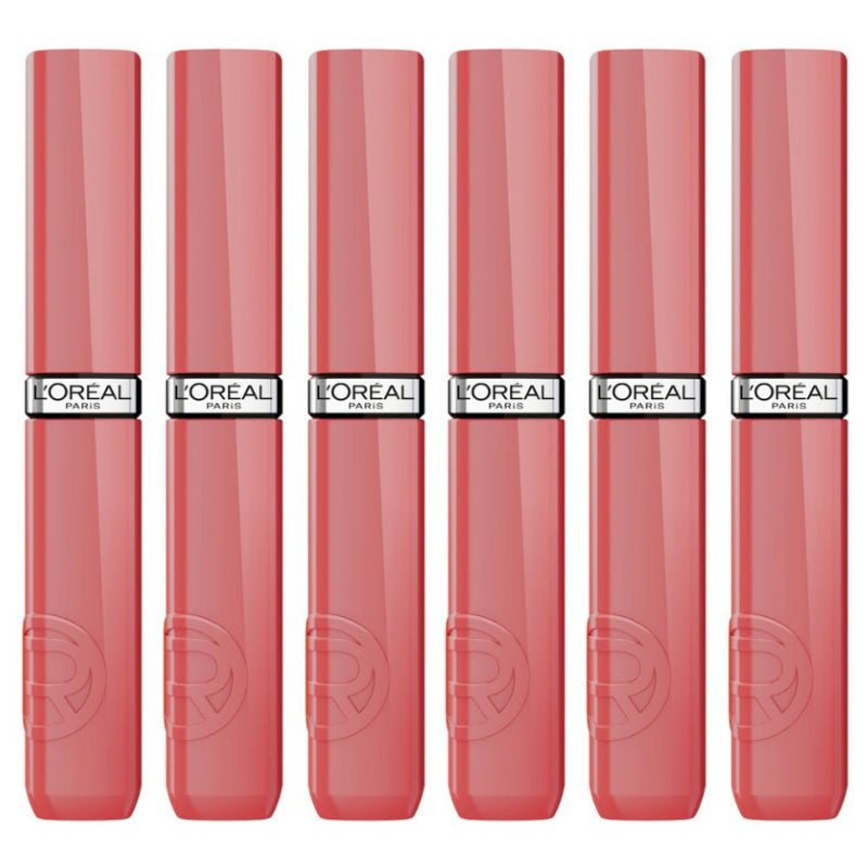 6x L'Oreal Paris Infallible Lacque Resistance Liquid Lipstick 4ml 600 Le Nu Rose