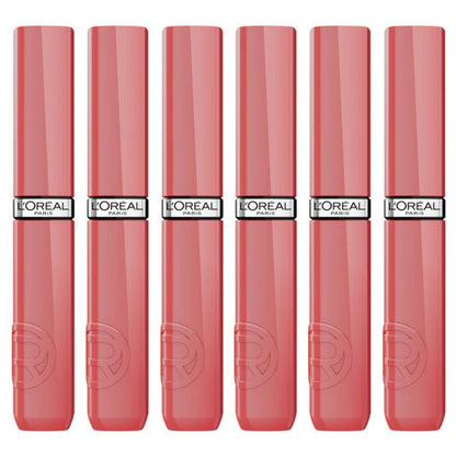 6x L'Oreal Paris Infallible Lacque Resistance Liquid Lipstick 4ml 600 Le Nu Rose
