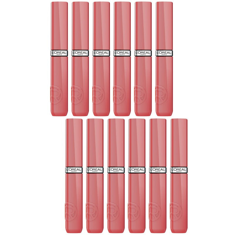 12x L'Oreal Paris Infallible Lacque Resistance Liquid Lipstick 4ml 600 Le Nu Rose