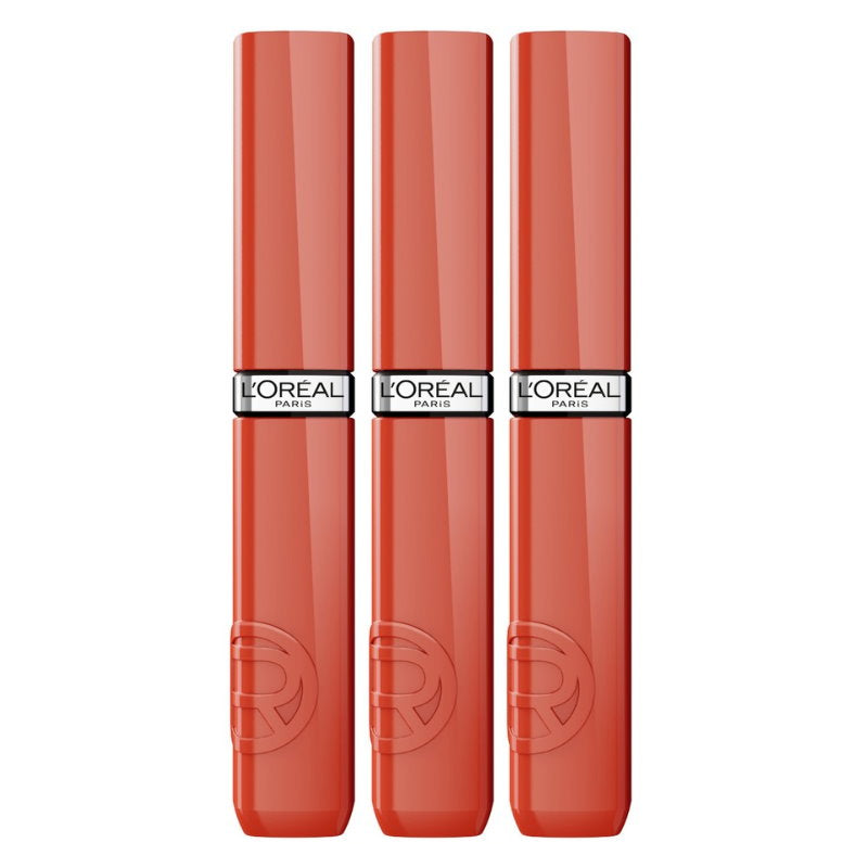 3x L'Oreal Paris Infallible Lacque Resistance Liquid Lipstick 4ml 601 Worth It