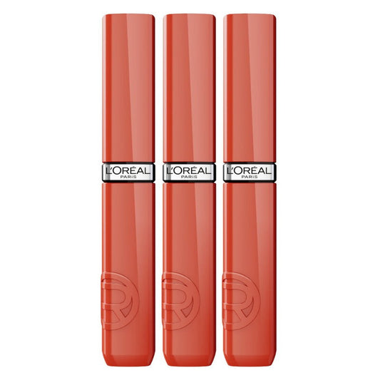 3x L'Oreal Paris Infallible Lacque Resistance Liquid Lipstick 4ml 601 Worth It