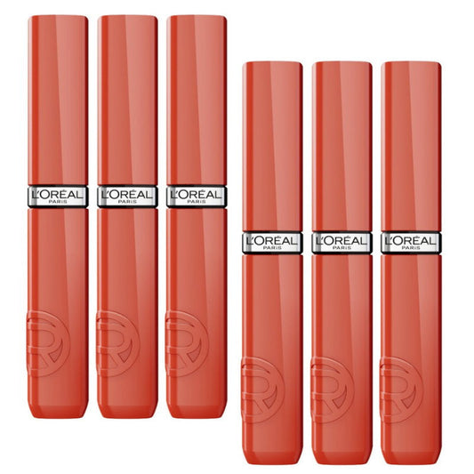 6x L'Oreal Paris Infallible Lacque Resistance Liquid Lipstick 4ml 601 Worth It