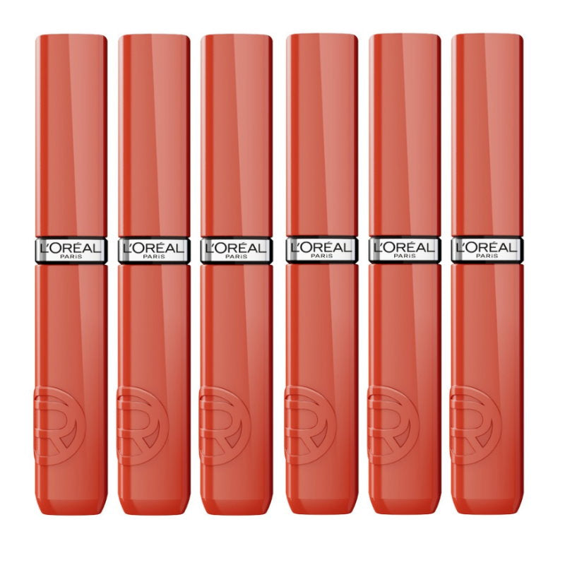 6x L'Oreal Paris Infallible Lacque Resistance Liquid Lipstick 4ml 601 Worth It