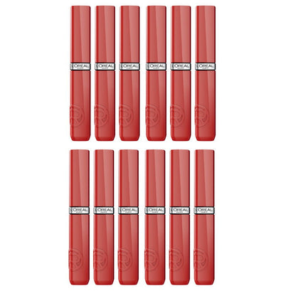 12x L'Oreal Paris Infallible Lacque Resistance Liquid Lipstick 4ml 635 Worth It Medium