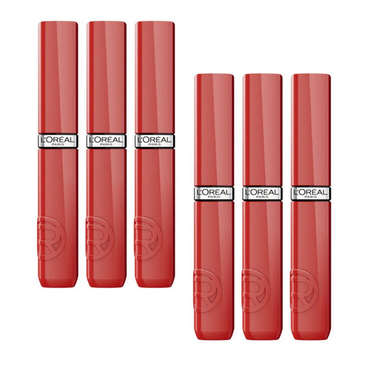 6x L'Oreal Paris Infallible Lacque Resistance Liquid Lipstick 4ml 635 Worth It Medium