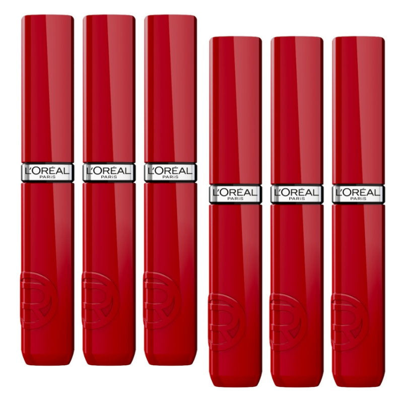 6x L'Oreal Paris Infallible Lacque Resistance Liquid Lipstick 4ml 420 Le Rouge Paris