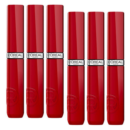 6x L'Oreal Paris Infallible Lacque Resistance Liquid Lipstick 4ml 420 Le Rouge Paris