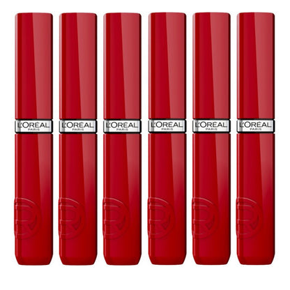 6x L'Oreal Paris Infallible Lacque Resistance Liquid Lipstick 4ml 420 Le Rouge Paris