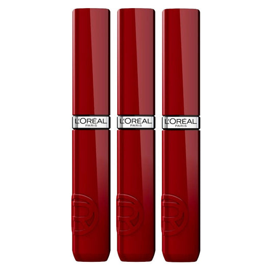 3x L'Oreal Paris Infallible Lacque Resistance Liquid Lipstick 4ml 520 Berry Bordeaux