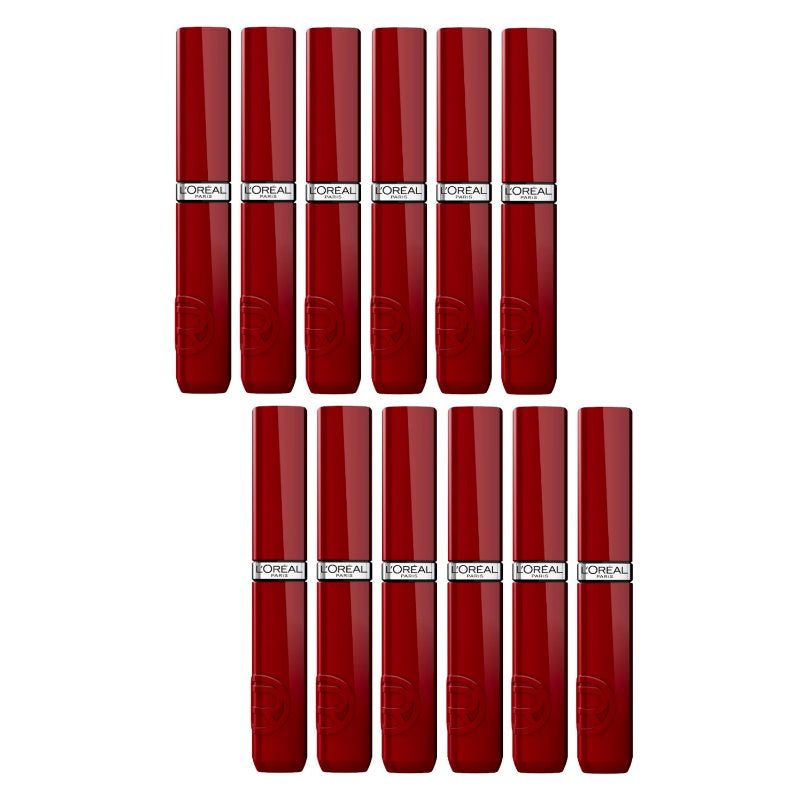 12x L'Oreal Paris Infallible Lacque Resistance Liquid Lipstick 4ml 520 Berry Bordeaux