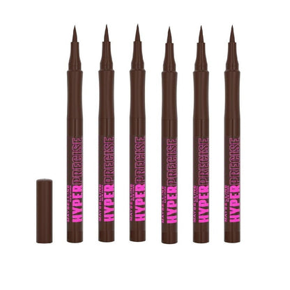6x Maybelline Hyper Precise All Day Liquid Eyeliner 710 Forest Brown