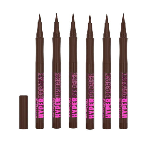 6x Maybelline Hyper Precise All Day Liquid Eyeliner 710 Forest Brown
