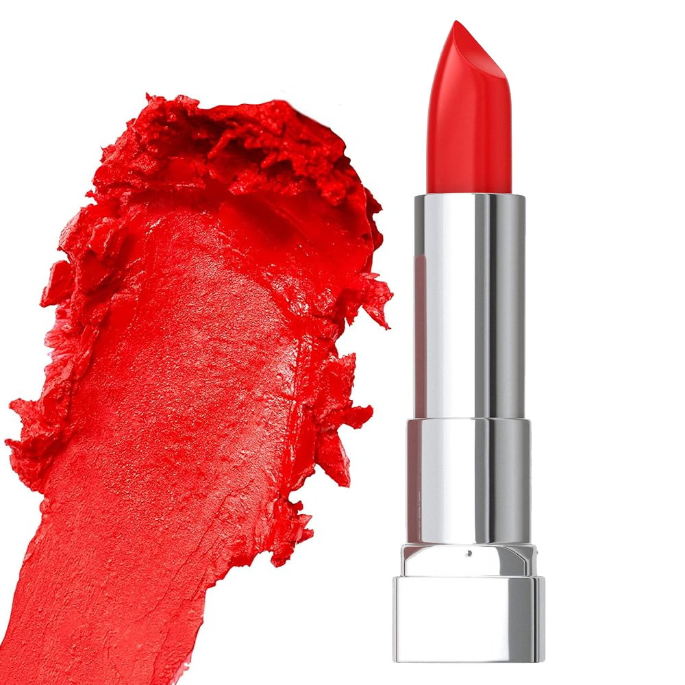 2x Maybelline Color Sensational Cream Lipstick 895 On Fire Red 4.2g