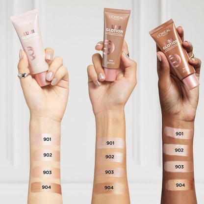 3x L'Oreal Paris Lumi Glotion 40ml - 902 Light Glow