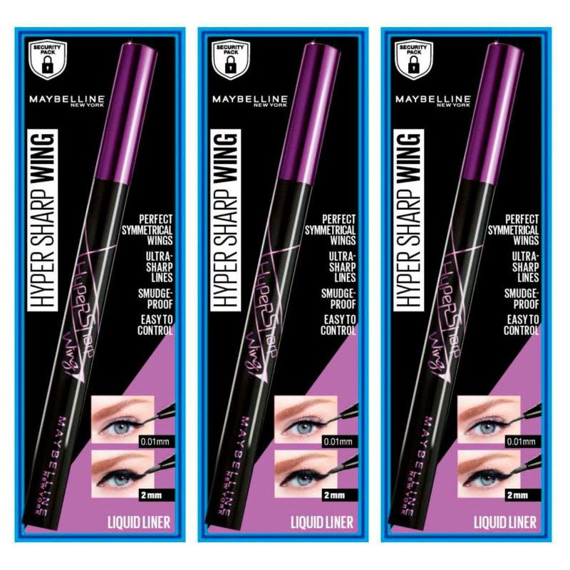 3x Maybelline Hyper Sharp Wing Liquid Liner - Black