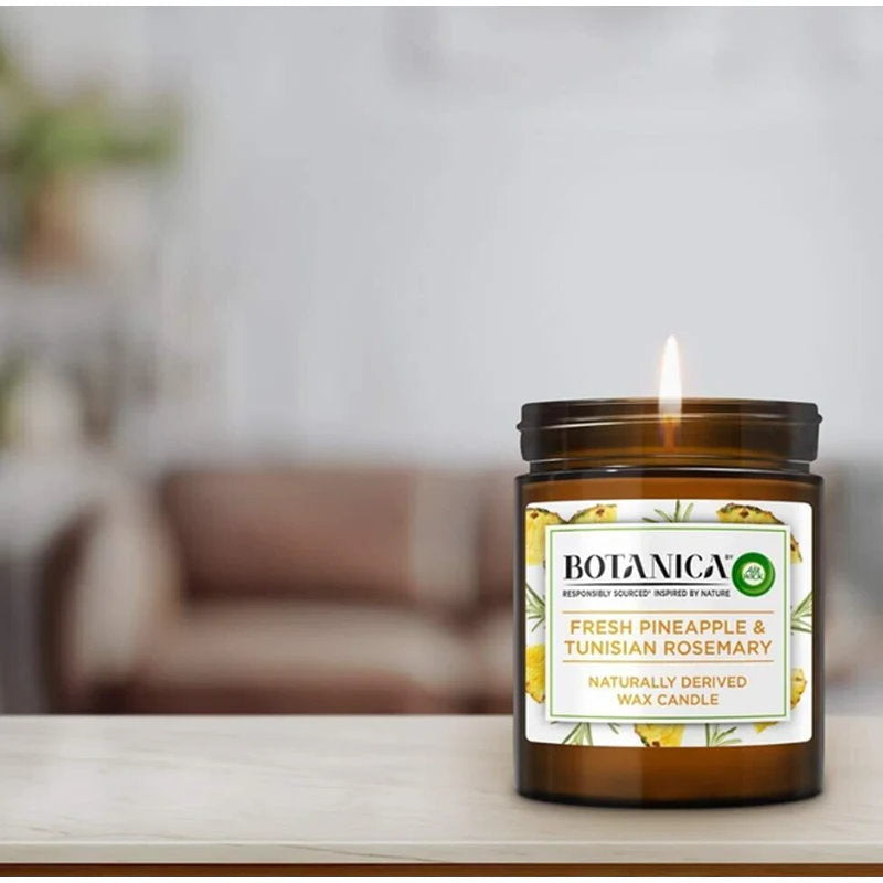 3x Air Wick Botanica by Pineapple and Tunisian Rosemary Candle 205g