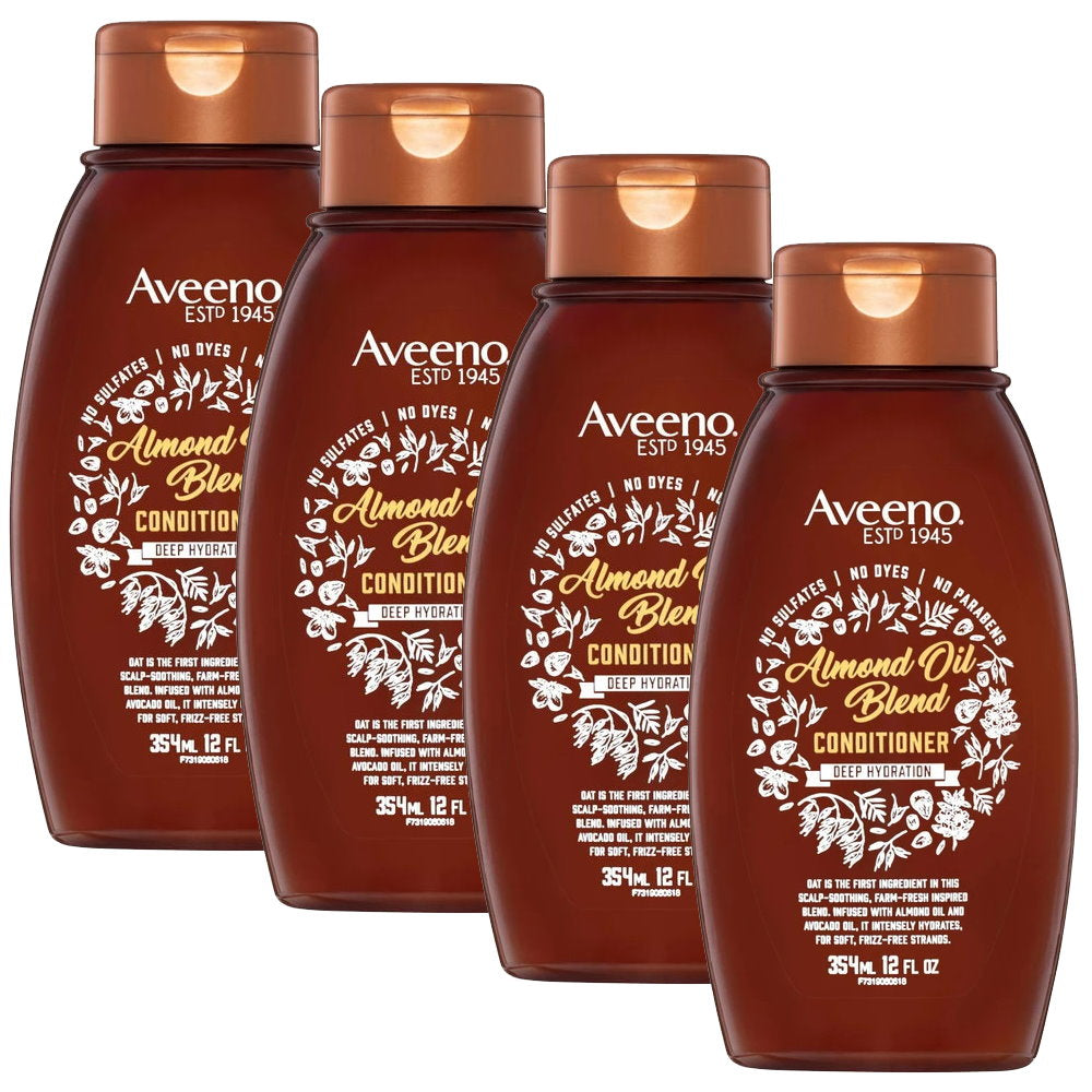4x Aveeno Almond Oil Deep Hydration Conditioner 354ml