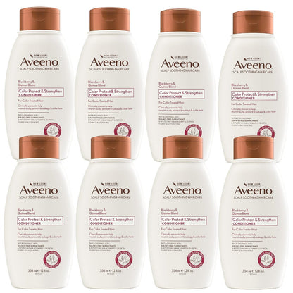 8x Aveeno Color Protect & Strengthen Blackberry & Quinoa Blend Conditioner 354ml