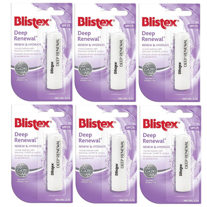 6x Blistex Deep Renewal Spf15 Renew & Hydrate Advanced Hydration 3.7g