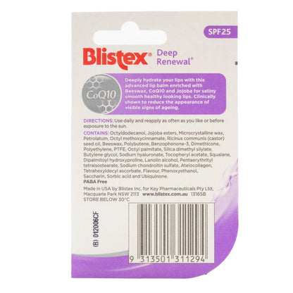 Blistex Deep Renewal Spf15 Renew & Hydrate Advanced Hydration 3.7g