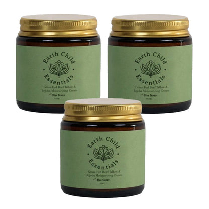 3x Earth Child Essentials Tallow and Jojoba with Blue Tansy Moisturising Cream 100ml