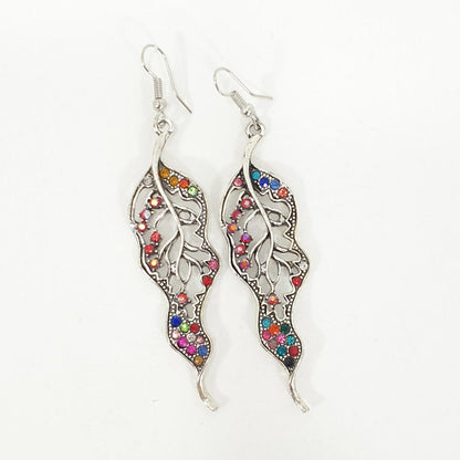 Rosy Lane Bohemian Leaf Drop Earrings