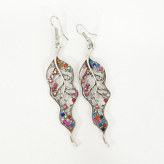 Rosy Lane Bohemian Leaf Drop Earrings