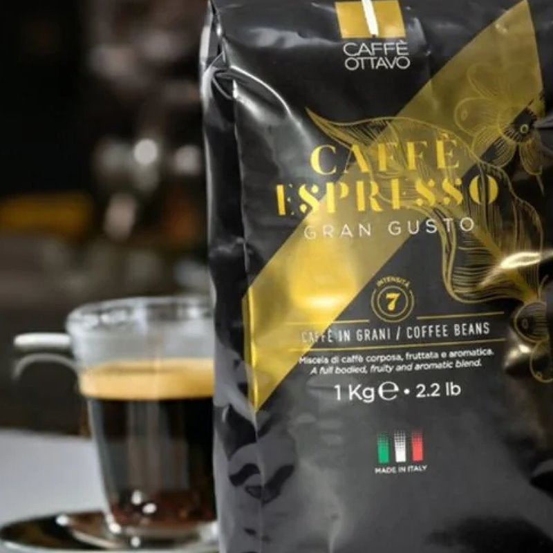 3x Caffè Ottavo Premium Italian Coffee Gran Gusto Coffee Beans 1kg