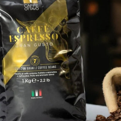 3x Caffè Ottavo Premium Italian Coffee Gran Gusto Coffee Beans 1kg