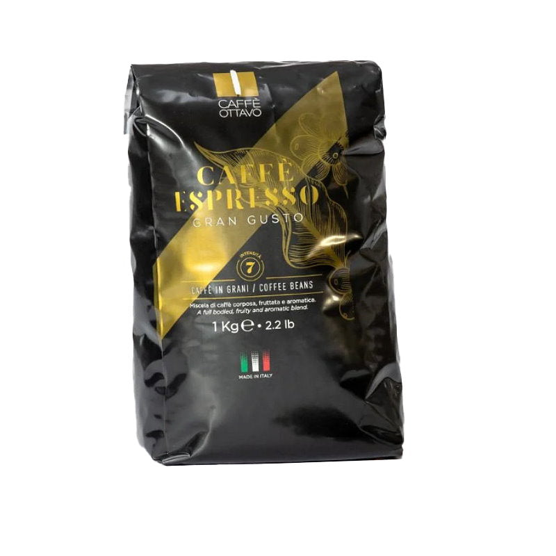 3x Caffè Ottavo Premium Italian Coffee Gran Gusto Coffee Beans 1kg