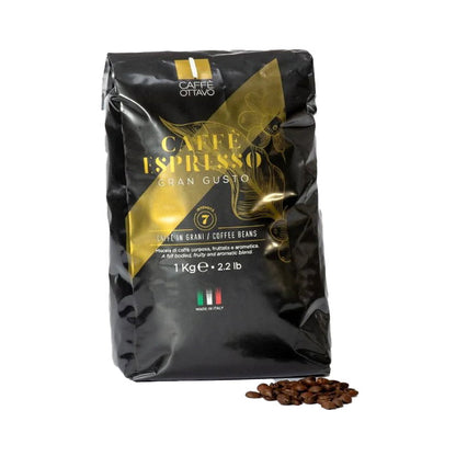 3x Caffè Ottavo Premium Italian Coffee Gran Gusto Coffee Beans 1kg