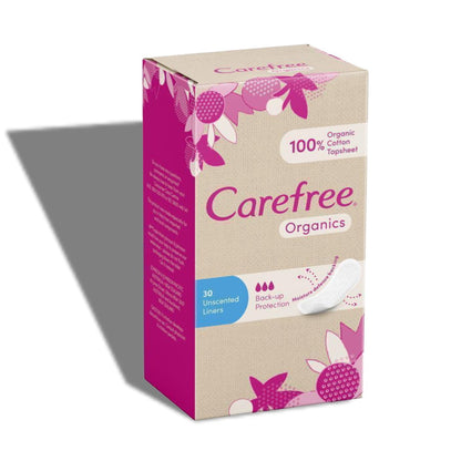 10x Carefree Organic Liner Original Unscented 30pk