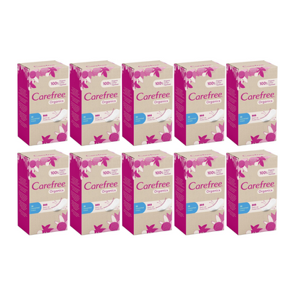 10x Carefree Organic Liner Original Unscented 30pk