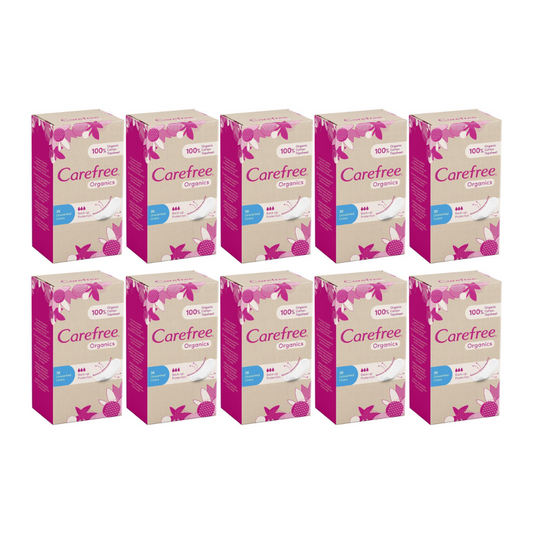 10x Carefree Organic Liner Original Unscented 30pk