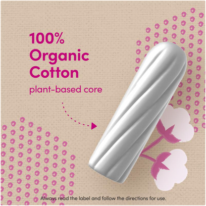 6x Carefree Organic Tampon Regular 16pk