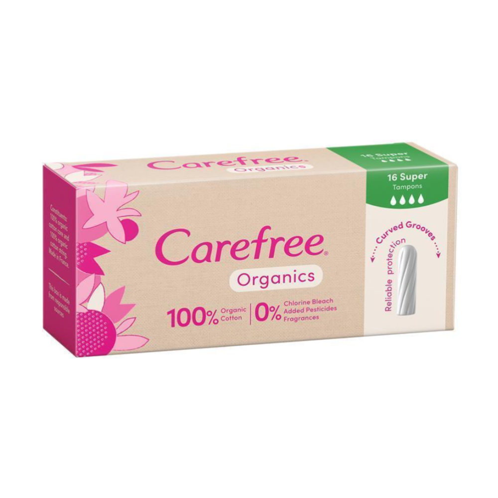 Carefree Organic Tampon Super 16pk