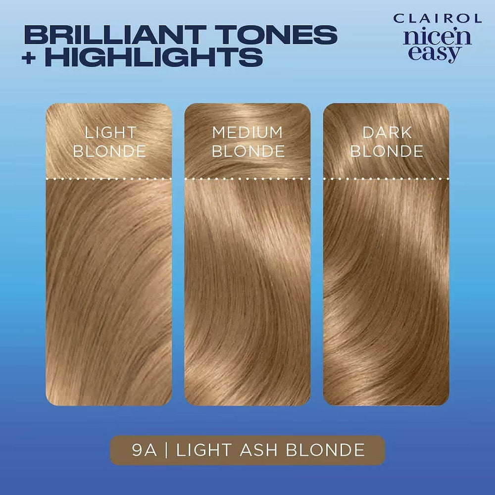 6x Clairol Nice N Easy Root Touch Up Permanent Hair Colour 9A Light Ash Blonde