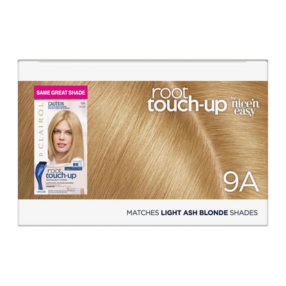 2x Clairol Nice N Easy Root Touch Up Permanent Hair Colour 9A Light Ash Blonde