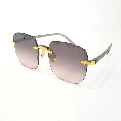 Rosy Lane Classic Vintage Square Sunglasses Grey Pink - Makeup Warehouse Australia