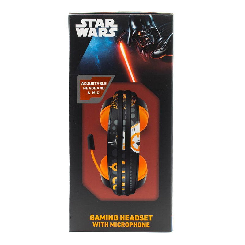 2x Disney Star Wars Gaming Headset with Microphone Black Orange