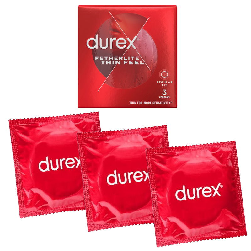Durex Thin Feel Regular Fit Lubricated Condoms Pack of 3