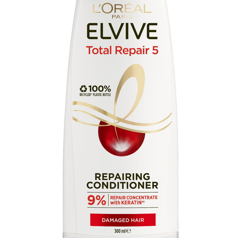3x L'Oreal Elvive Total Repair 5 Repairing Conditioner 300mL